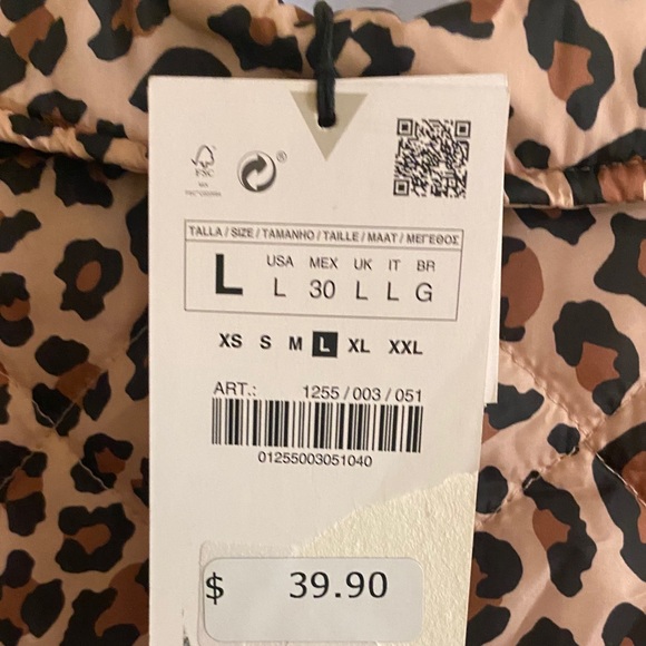 ZARA CHEETAH PRINTED BOMBER - Picture 2 of 5
